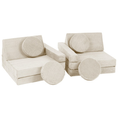 Modulare Kindersofa und Großbausteine-Set 2-in-1